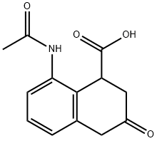 8-Acetylamino-3-oxo-1,2,3,4-tetra-hydro-naphthalin-1-carbonsaeure 结构式