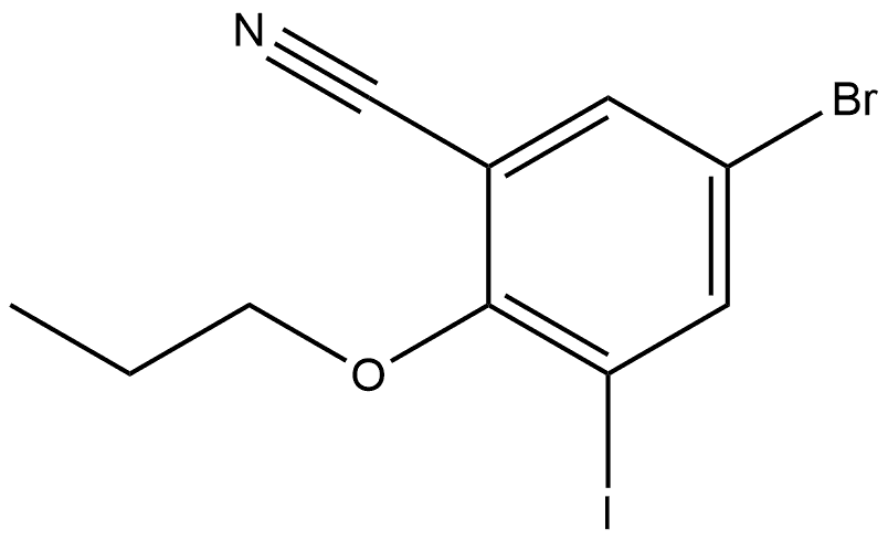 5-Bromo-3-iodo-2-propoxybenzonitrile 结构式