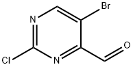 5-溴-2-氯嘧啶-4-甲醛 结构式