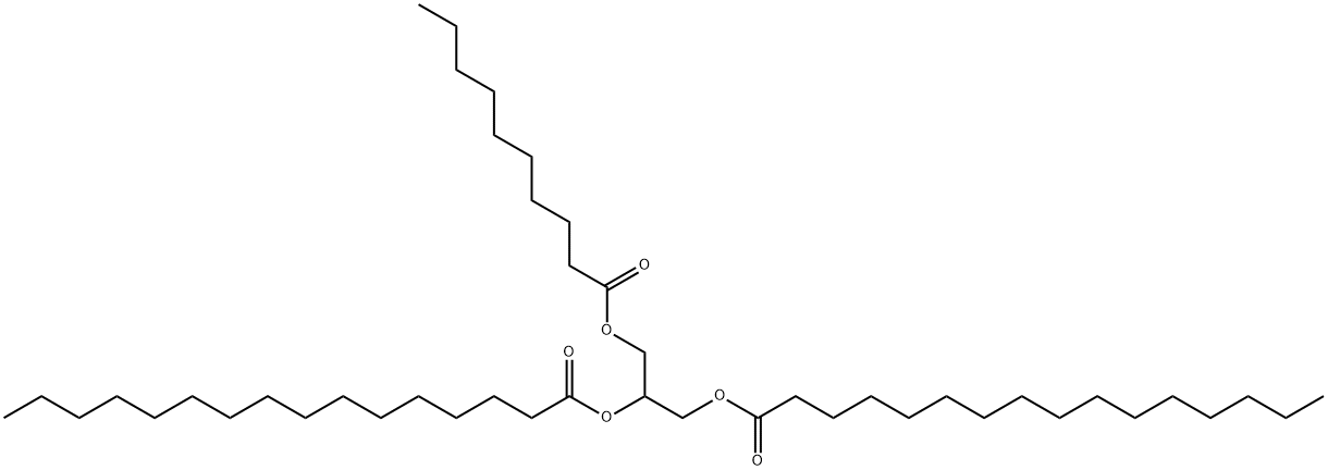 1,2-Dipalmitoyl-3-Decanoyl-rac-glycerol 结构式