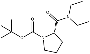 1-Pyrrolidinecarboxylic acid, 2-[(diethylamino)carbonyl]-, 1,1-dimethylethyl ester, (2S)- 结构式