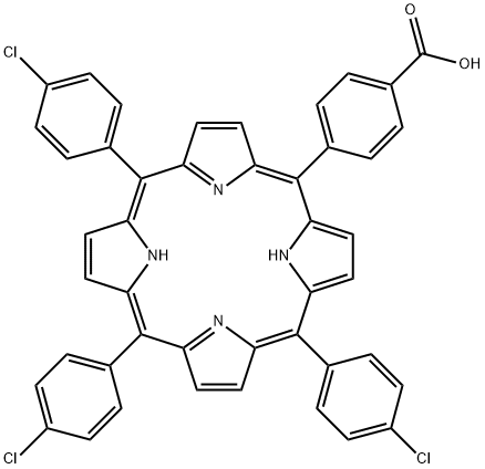 Benzoic acid, 4-[10,15,20-tris(4-chlorophenyl)-21H,23H-porphin-5-yl]- 结构式