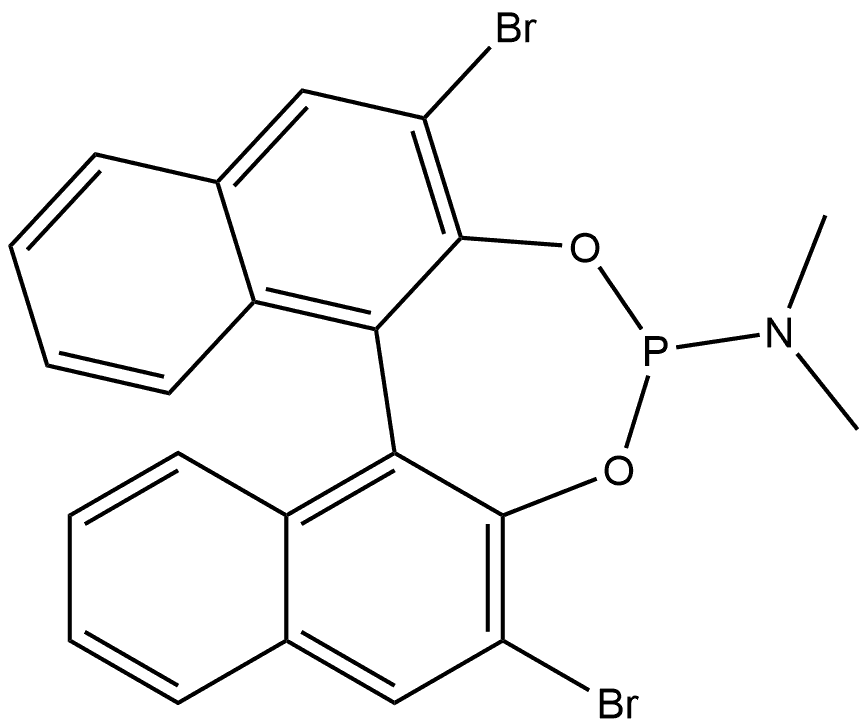 Dinaphtho[2,1-d:1',2'-f][1,3,2]dioxaphosphepin-4-amine, 2,6-dibromo-N,N-dimethyl-, (11bR)- 结构式