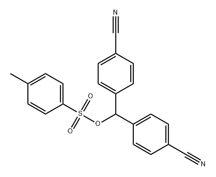 Benzonitrile, 4,4'-[[[(4-methylphenyl)sulfonyl]oxy]methylene]bis- 结构式