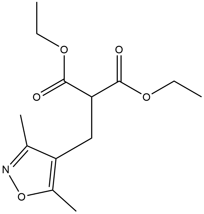 Propanedioic acid, 2-[(3,5-dimethyl-4-isoxazolyl)methyl]-, 1,3-diethyl ester 结构式