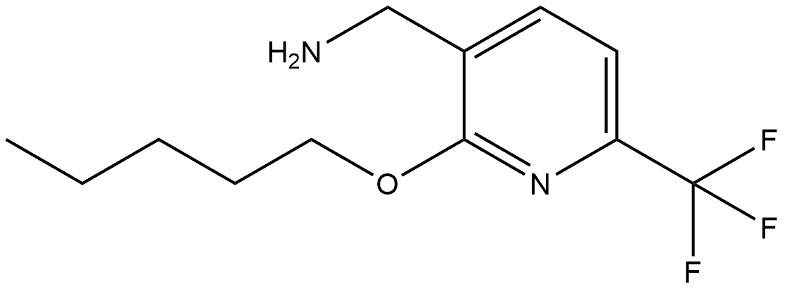 2-(Pentyloxy)-6-(trifluoromethyl)-3-pyridinemethanamine 结构式