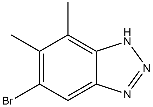 5-溴-6,7-二甲基-1H-苯并[D][1,2,3]三唑 结构式