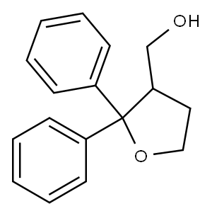 (2,2-二苯基四氢呋喃-3-基)甲醇 结构式