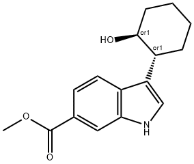 3-(反式-2-羟基环己基)-1H-吲哚-6-羧酸甲酯 结构式