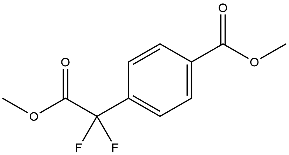 Benzeneacetic acid, α,α-difluoro-4-(methoxycarbonyl)-, methyl ester 结构式