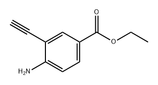 4-氨基-3-乙炔基苯甲酸乙酯 结构式