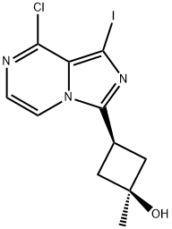 Cyclobutanol, 3-(8-chloro-1-iodoimidazo[1,5-a]pyrazin-3-yl)-1-methyl-, cis- 结构式