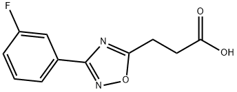 3-[3-(3-fluorophenyl)-1,2,4-oxadiazol-5-yl]propanoic acid 结构式