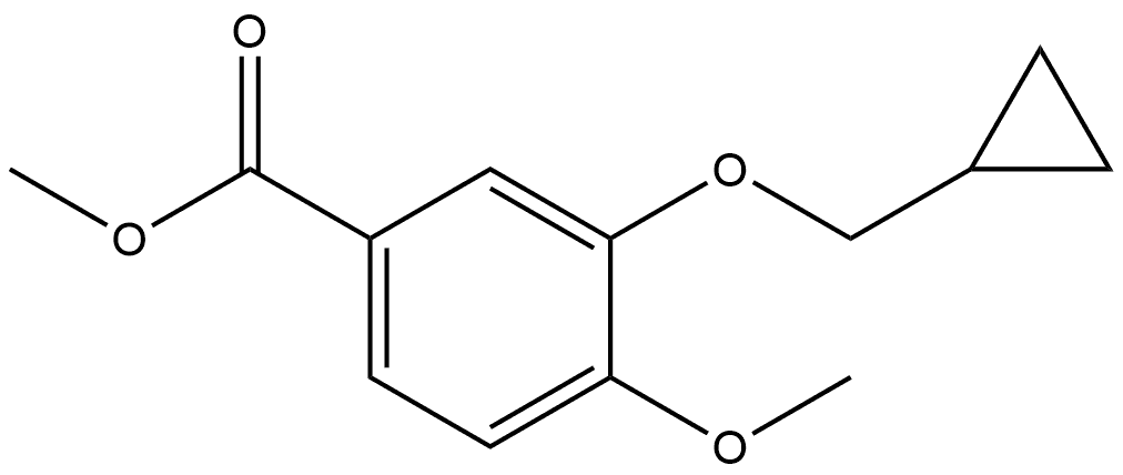 methyl 3-(cyclopropylmethoxy)-4-methoxybenzoate 结构式