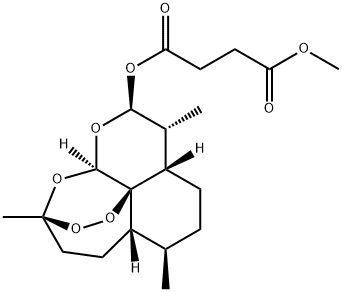 Butanedioic acid, 1-[(3R,5aS,6R,8aS,9R,10S,12R,12aR)-decahydro-3,6,9-trimethyl-3,12-epoxy-12H-pyrano[4,3-j]-1,2-benzodioxepin-10-yl] 4-methyl ester 结构式