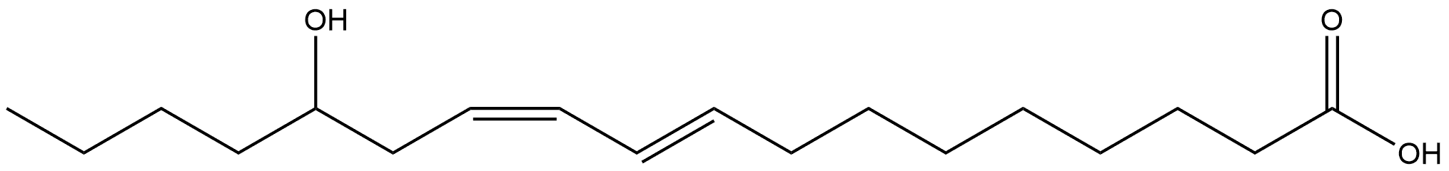 (9E,11Z)-14-羟基-9,11-十八碳二烯酸 结构式