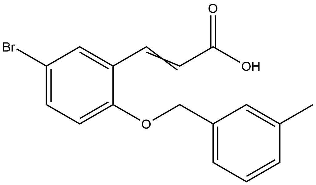 3-[5-Bromo-2-[(3-methylphenyl)methoxy]phenyl]-2-propenoic acid 结构式