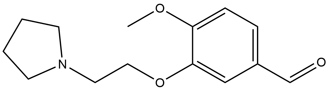 4-Methoxy-3-[2-(1-pyrrolidinyl)ethoxy]benzaldehyde 结构式