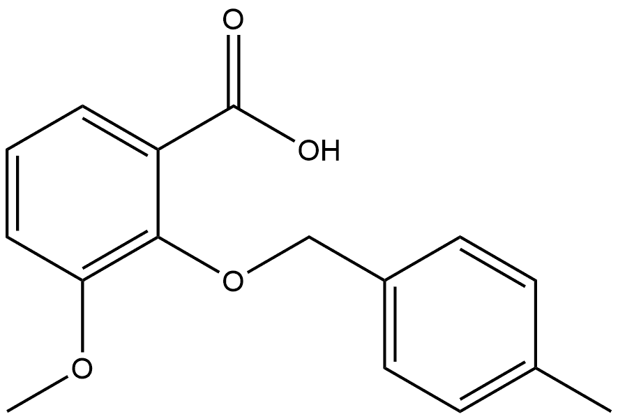 3-Methoxy-2-[(4-methylphenyl)methoxy]benzoic acid 结构式