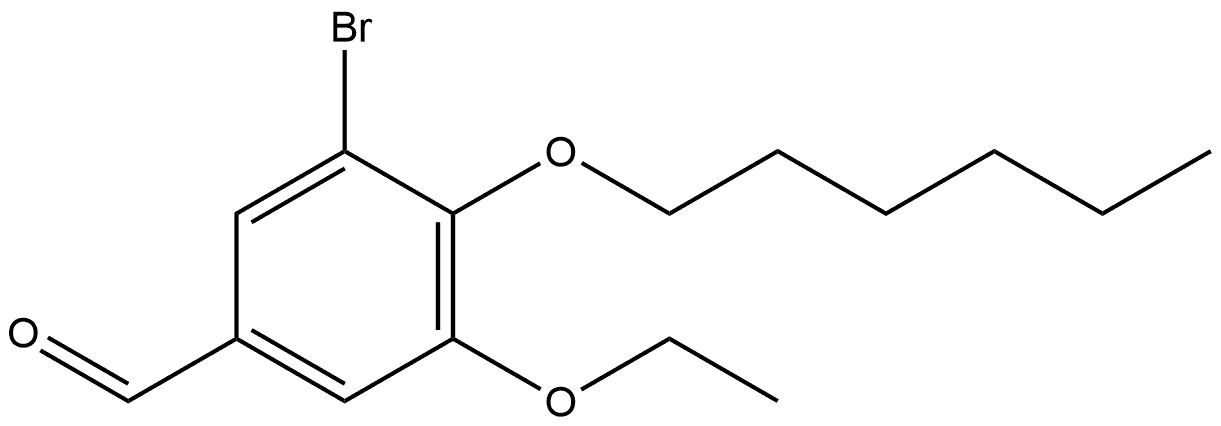 3-Bromo-5-ethoxy-4-(hexyloxy)benzaldehyde 结构式