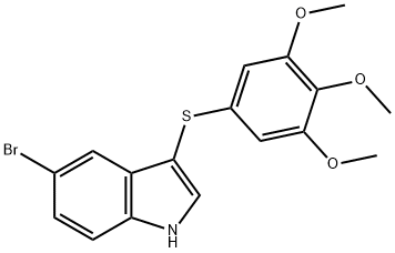 5-Bromo-3-[(3,4,5-trimethoxyphenyl)thio]-1H-indole 结构式