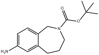 2-BOC-2,3,4,5-四氢-1H-苯并[C]吖庚因-7-胺 结构式