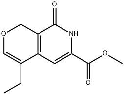 1H-Pyrano[3,4-c]pyridine-6-carboxylic acid, 4-ethyl-7,8-dihydro-8-oxo-, methyl ester 结构式