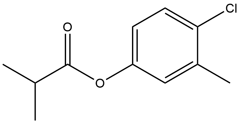 4-Chloro-3-methylphenyl 2-methylpropanoate 结构式
