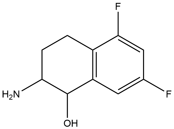 2-amino-5,7-difluoro-1,2,3,4-tetrahydronaphthalen-1-ol 结构式