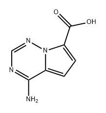 Pyrrolo[2,1-f][1,2,4]triazine-7-carboxylic acid, 4-amino- 结构式