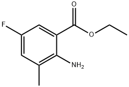 2-氨基-5-氟-3-甲基苯甲酸乙酯 结构式