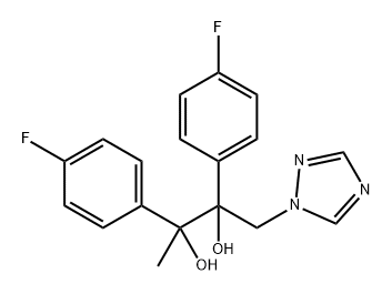 2,3-Butanediol, 2,3-bis(4-fluorophenyl)-1-(1H-1,2,4-triazol-1-yl)- 结构式