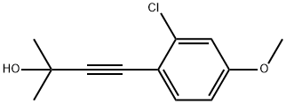 4-(2-氯-4-甲氧基苯基)-2-甲基丁-3-炔-2-醇 结构式