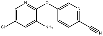 2-Pyridinecarbonitrile, 5-[(3-amino-5-chloro-2-pyridinyl)oxy]- 结构式