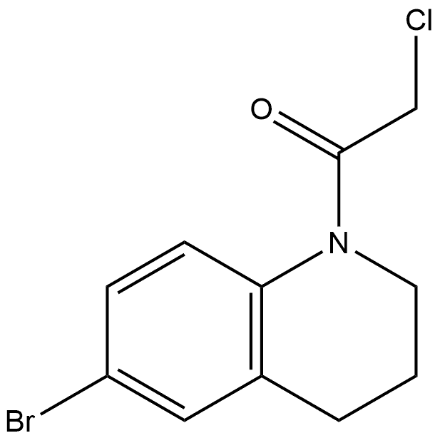 1-(6-Bromo-3,4-dihydro-1(2H)-quinolinyl)-2-chloroethanone 结构式