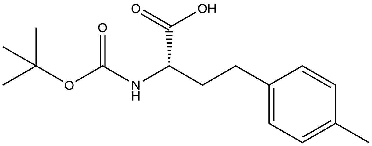 Benzenebutanoic acid, α-[[(1,1-dimethylethoxy)carbonyl]amino]-4-methyl-, (αS)- 结构式