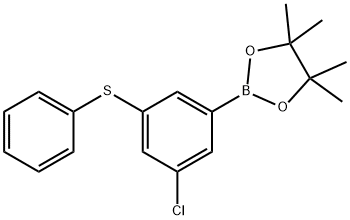 1,3,2-Dioxaborolane, 2-[3-chloro-5-(phenylthio)phenyl]-4,4,5,5-tetramethyl- 结构式