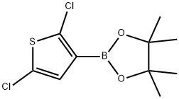 2-(2,5-二氯噻吩-3-基)-4,4,5,5-四甲基-1,3,2-二氧硼杂环戊烷 结构式