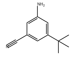 3-氨基-5-(叔丁基)苄腈 结构式