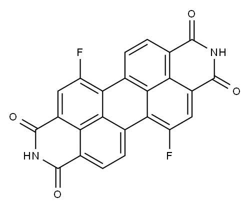 1,7-二氟-3,4,9,10-苝四甲酰二亚胺 结构式