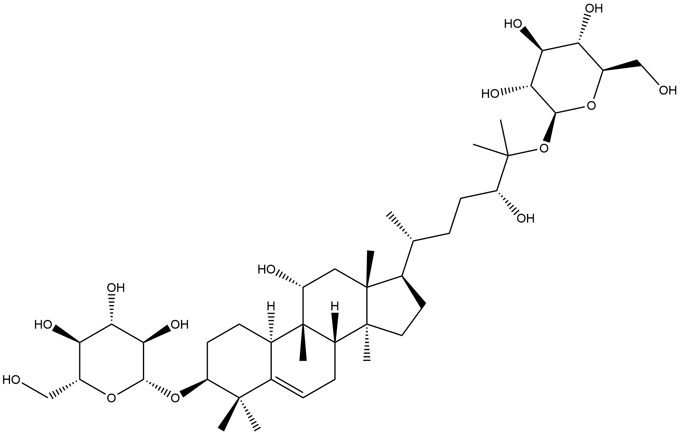 罗汉果苷 II B 结构式