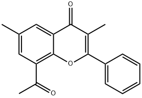 4H-1-苯并吡喃-4-酮,8-乙酰基-3,6-二甲基-2-苯基 结构式