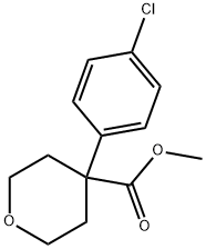 2H-Pyran-4-carboxylic acid, 4-(4-chlorophenyl)tetrahydro-, methyl ester 结构式