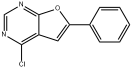 4-氯-6-苯基呋喃[2,3-D]嘧啶 结构式