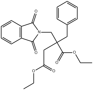 Butanedioic acid, 2-[(1,3-dihydro-1,3-dioxo-2H-isoindol-2-yl)methyl]-2-(phenylmethyl)-, 1,4-diethyl ester 结构式