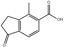 4-Methyl-1-oxo-2,3-dihydro-1H-indene-5-carboxylic acid 结构式
