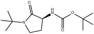 (S)-tert-Butyl (1-(tert-butyl)-2-oxopyrrolidin-3-yl)carbamate 结构式