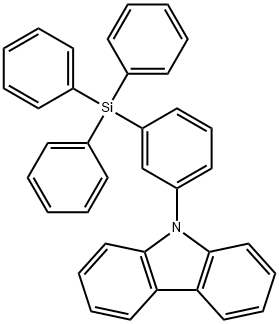 9-(3-(三苯基甲硅烷基)苯基)-9H-咔唑 结构式