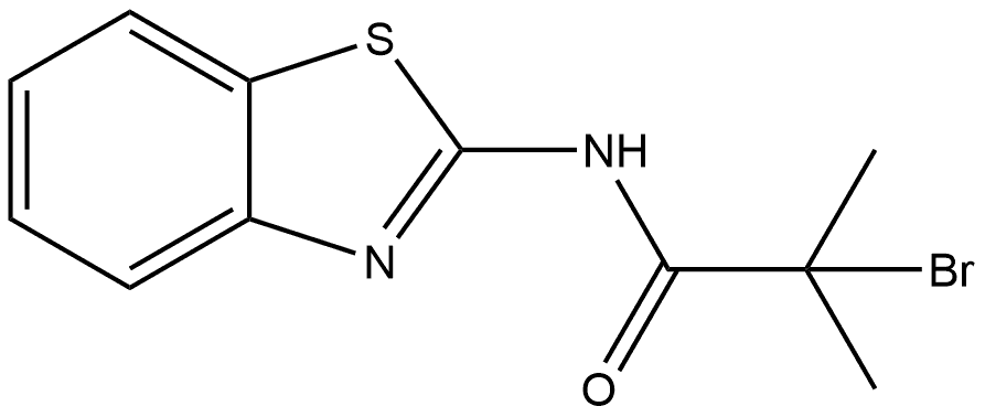 N-2-Benzothiazolyl-2-bromo-2-methylpropanamide 结构式