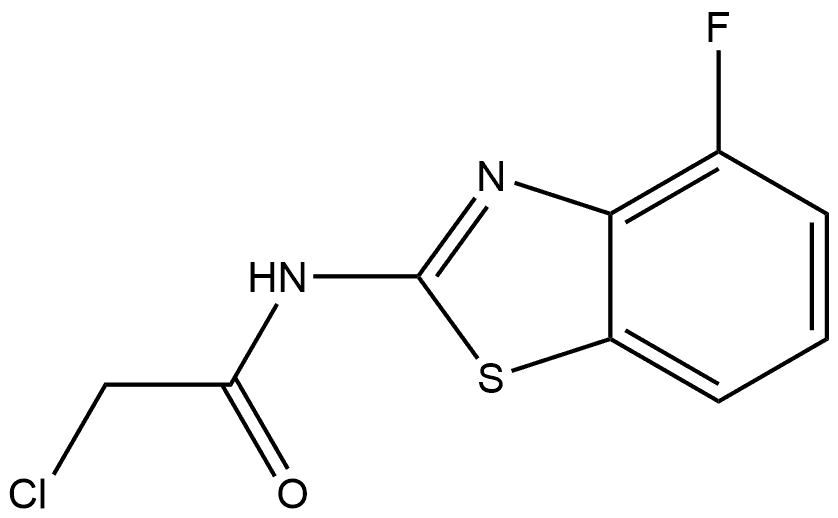 2-Chloro-N-(4-fluoro-2-benzothiazolyl)acetamide 结构式